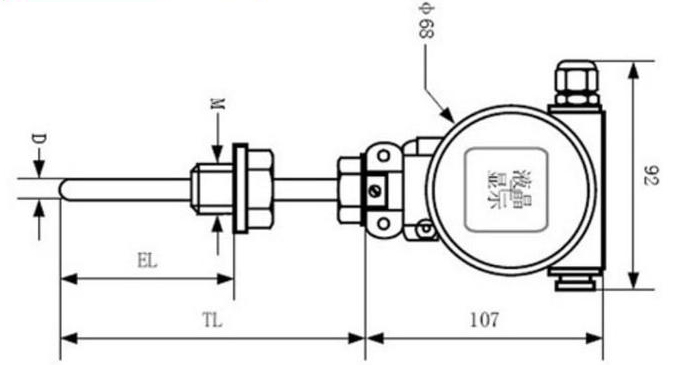 溫度變送器外形尺寸圖